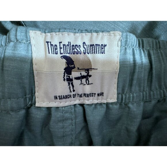 Mens The Endless Summer Sz XL Swim Board Trunks Tropical Floral Sage Teal Pink - Picture 6 of 6